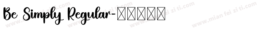 Be Simply Regular字体转换